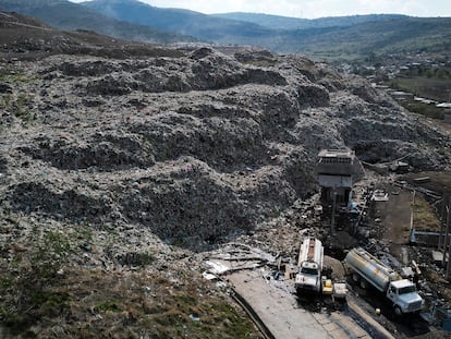 El basurero municipal de Tepotzotlán (Estado de México) el 1 de junio de 2023.