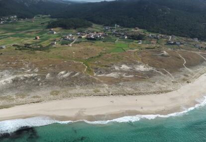 N&uacute;cleo de M&oacute;rdomo, en Laxe, junto a la playa de Traba, en una imagen del Plan de Ordenaci&oacute;n del Litoral.