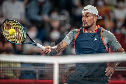 Kyrgios, durante un partido reciente en Tokio.