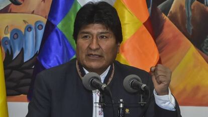 Evo Morales, durante uma coletiva de imprensa nesta quinta-feira.