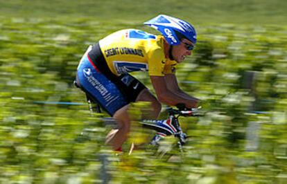 Lance Armstrong, durante la contrarreloj.