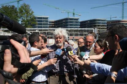 Beiras durante la protesta en Vigo 