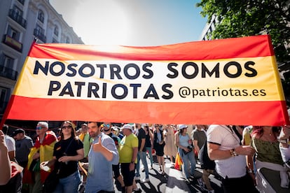 La manifestación en Madrid para exigir la dimisión de Pedro Sánchez, en ...