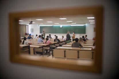 Examen de selectividad en Sevilla, el pasado mes de julio.