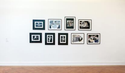 Vista de las fotografías de Francisco Copello expuestas en el Museo de la Solidaridad de Salvador Allende.