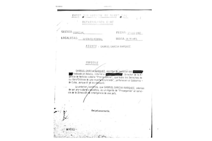 Documento que señala la cesión de derechos de la novela "Crónica de una muerte anunciada" de García Márquez al Gobierno de Cuba.