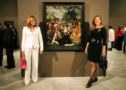 La baronesa y Francesca Thyssen, juntas en 2007 durante una exposición en Madrid.