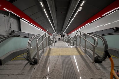 El nuevo túnel que va a conectar la estación de Metro de Gran Vía con la de Cercanías de Sol.