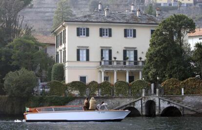 La villa del actor George Clooney en Laglio, junto al lago Como, en Italia