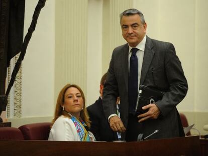 Javier de Andrés, diputado general de Álava, en el pleno de Juntas Generales.