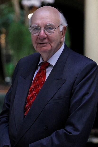 Paul Volcker, durante su reciente visita a Madrid.