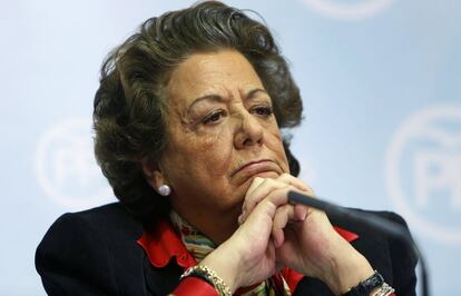 Rita Barberá durante la rueda de prensa este martes.