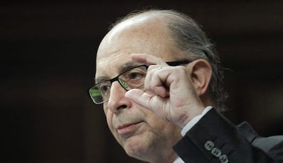 El ministro de Hacienda, Cristóbal Montoro, en una intervención en el Congreso.