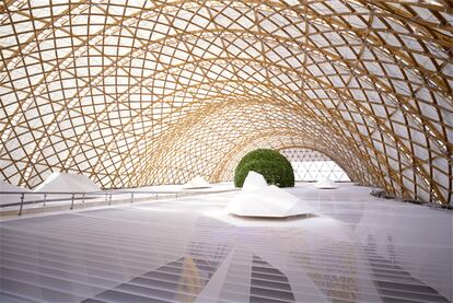 Pabellón japonés para la Expo 2000 en Hannover, en colaboración con el arquitecto Shigeru Ban.