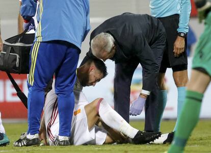 Ramos se duele de la rodilla ante Albania.