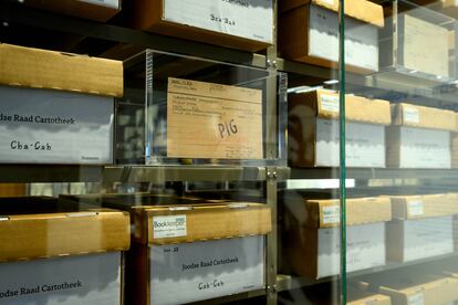 Files and documents displayed in the museum.