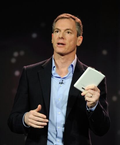 Paul Jacobs (Qualcomm), durante su conferencia en el CES de Las Vegas.