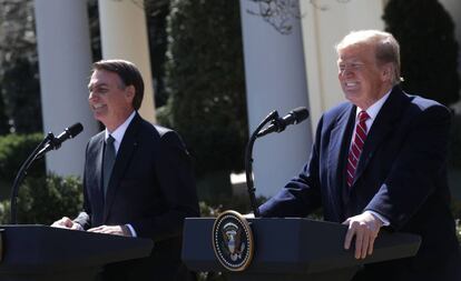 La reunión entre los presidentes Jair Bolsonaro y Donald Trump, en marzo de 2019.