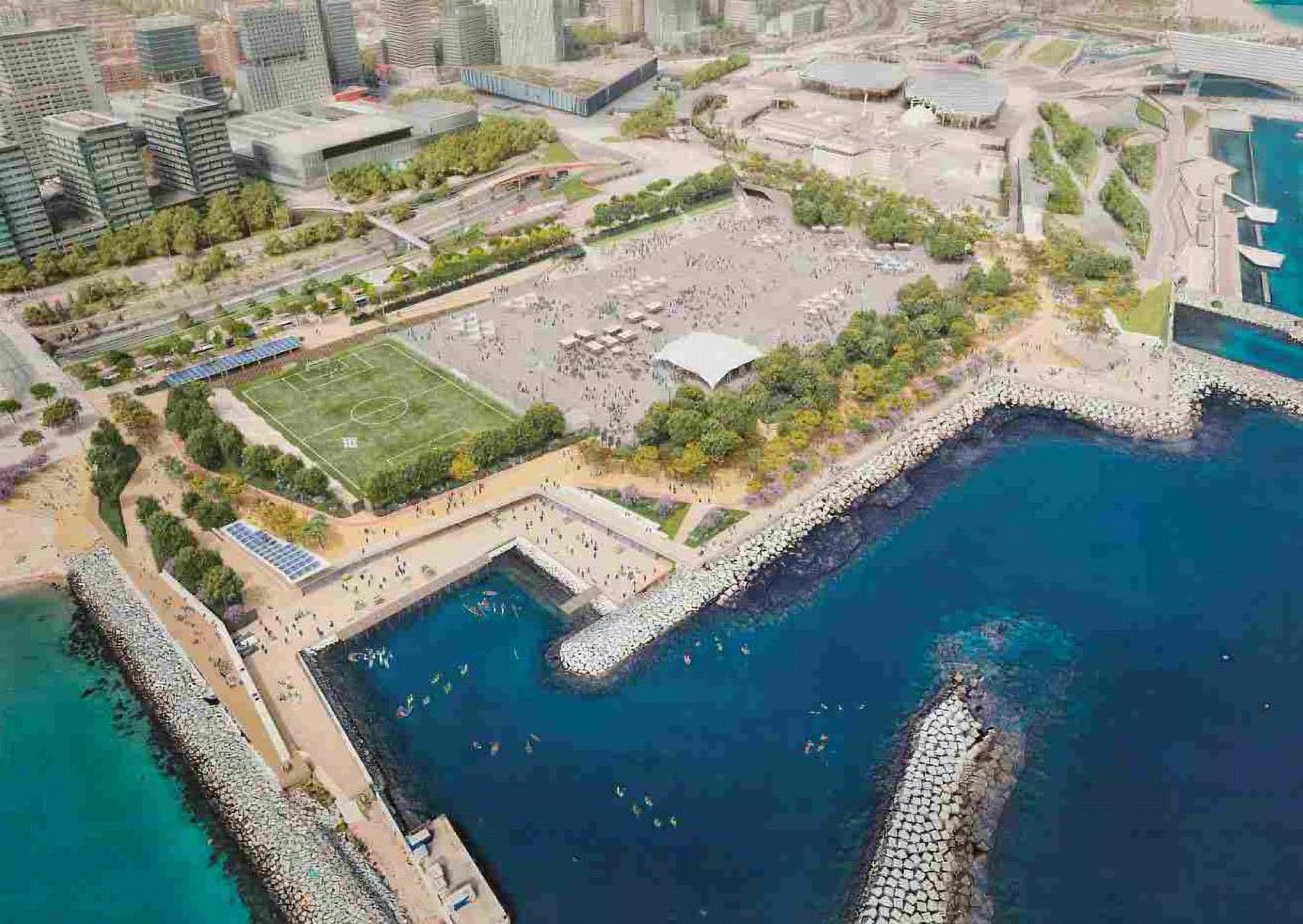 Así quedará el litoral de Barcelona que falta por urbanizar: un paseo frente al mar y usos deportivos y culturales