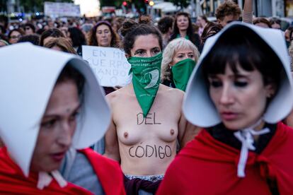 Manifestación a favor del aborto