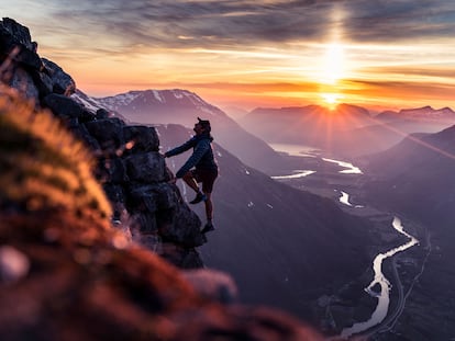 Kilian Journet, durante un entrenamiento en Noruega.