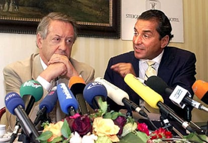 Michel Friedman (a la derecha) con Paul Spiegel, presidente del Consejo Alemán Judío.