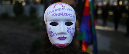 Manifestaci&oacute;n contra el machismo en Madrid.