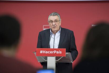 Manuel Escudero, responsable de Política Económica y Empleo del PSOE, en una conferencia de prensa en marzo. 