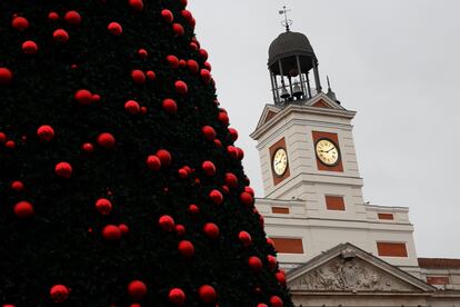 El Reloj de la Puerta del Sol, que el día 31 dará las campanadas de Nochevieja.