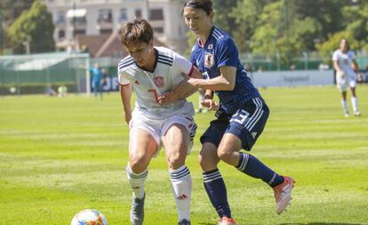 Marta Corredera (7) no amistoso realizado domingo contra o Japão.