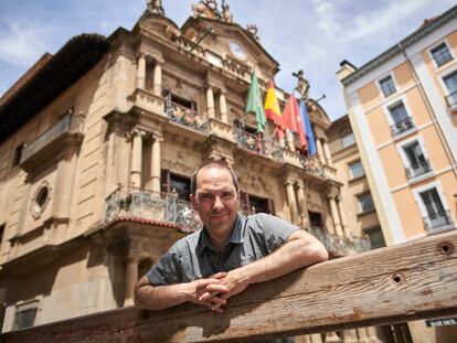 Aitzol Lasa, coordinador del proyecto, posa en Pamplona.