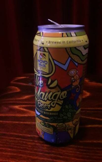 La cerveza de mango servida durante el evento.