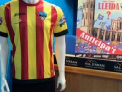 La camiseta vetada en el duelo del Lleida ante el Saguntino.