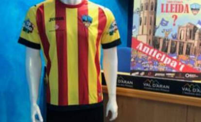 La camiseta vetada en el duelo del Lleida ante el Saguntino.