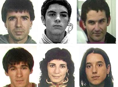 De izquierda a derecha y de arriba abajo, Aitzol Etxaburu Artetxe, Ander Mugica Andonegi, Eneko Zarrabeitia Salterain, Joseba Mikel Olza Puñal, Leire López Zurutuza y Saioa Sánchez Iturregi.