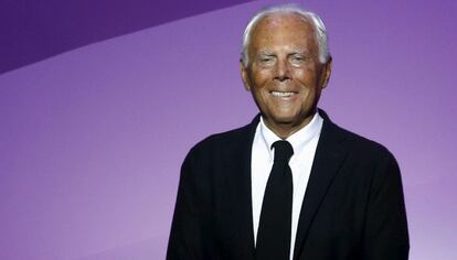 El dise&ntilde;ador italiano Giorgio Armani.