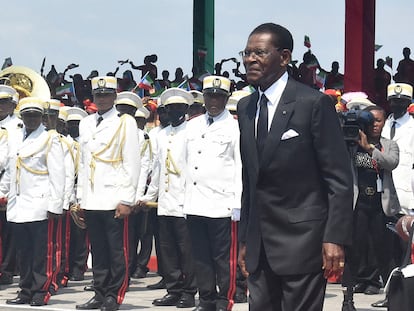 Teodoro Obiang Nguema, presidente de Guinea Ecuatorial, en un acto oficial en Malabo, en diciembre de 2022.