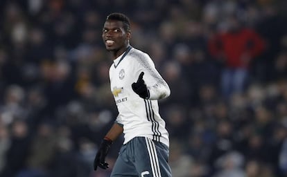 Pogba en un partido con el Manchester United.