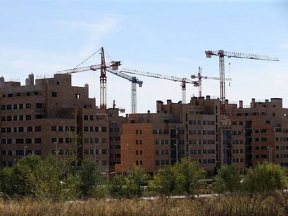 Edificios en construcción en el barrio de El Cañaveral, en Madrid.