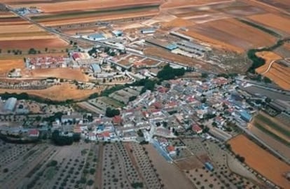 An aerial view of Ventas de Huelma in Granada province.