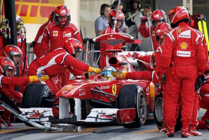 Fernando Alonso, durante el Gran Premio de Suzuka.