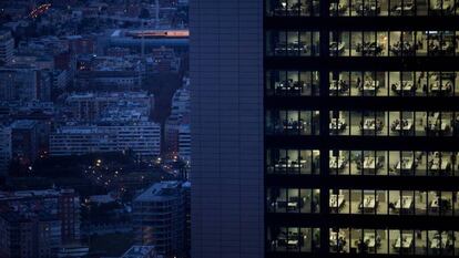 Oficinas de la Torre Cepsa, en el paseo de la Castellana en Madrid.