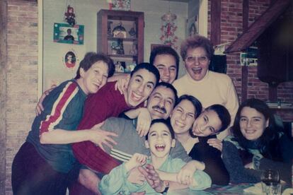 Una foto de la familia de Rania de hace 10 años.