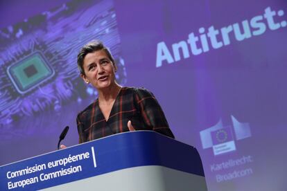 La vicepresidenta ejecutiva de la Comisión Europea, Margrethe Vestager.