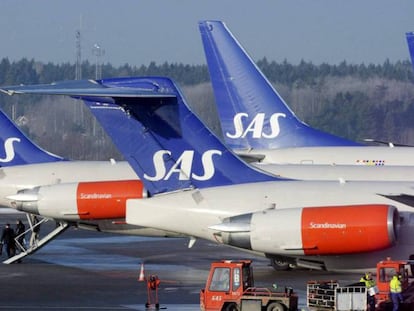 Aviones de Scandinavian Airlines System. 