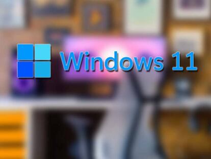 Logo Windows 11 con fondo escritorio