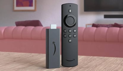 Amazon Fire TV Stick en un mesa