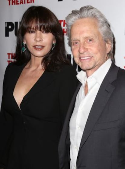 Catherine Zeta-Jones y Michael Douglas, el 15 de abril de 2014.