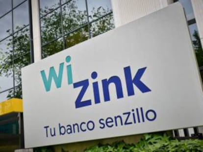 Un cartel publicitario de WiZink