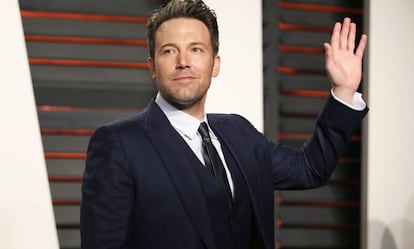 El actor Ben Affelck, en la fiesta post Oscar de 'Vanity Fair'.